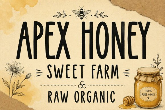Apex Honey: A Font That Brings Bold, Handmade Energy to Your Designs