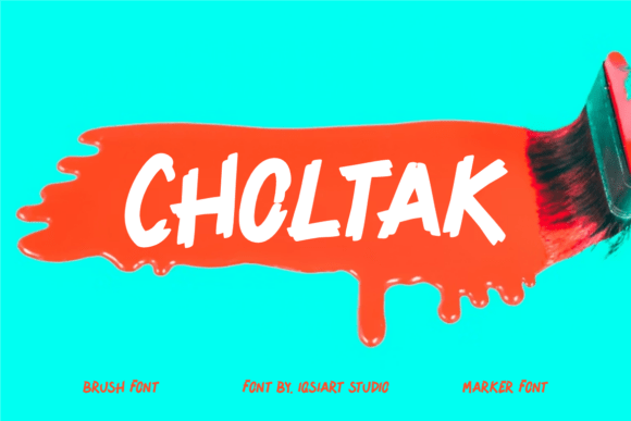 Choltak: The Raw Brush Font for Edgy, Handcrafted Branding