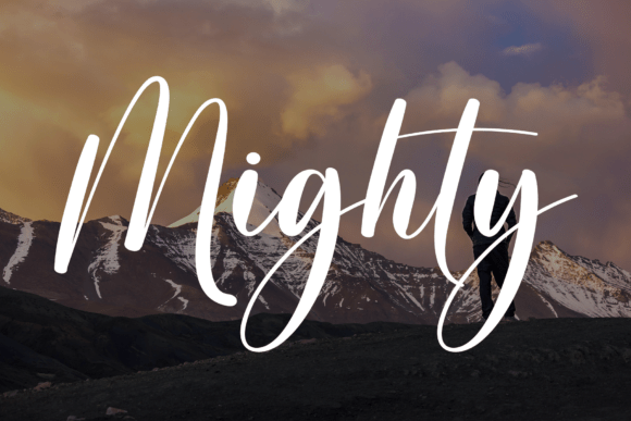 Mighty: The Elegant Script Font for Every Creative Project