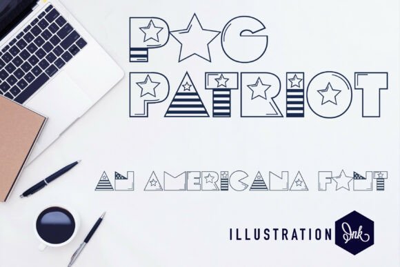 Pog Patriot: A Modern Typeface for Patriotic Design