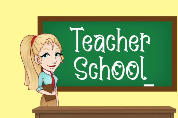 Teacher School Font: Whimsical Handwriting for Creative Classrooms