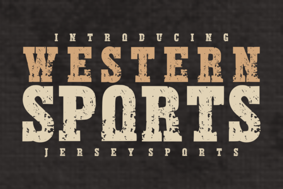 Unleash Frontier Power with the Western Sports Typeface